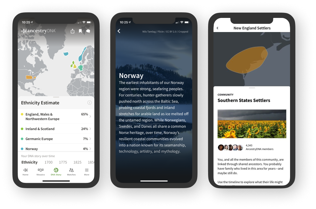 Ancestry DNA Story on iOS