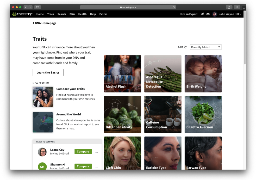 Traits Home via desktop web. Showing Traits across multiple platforms