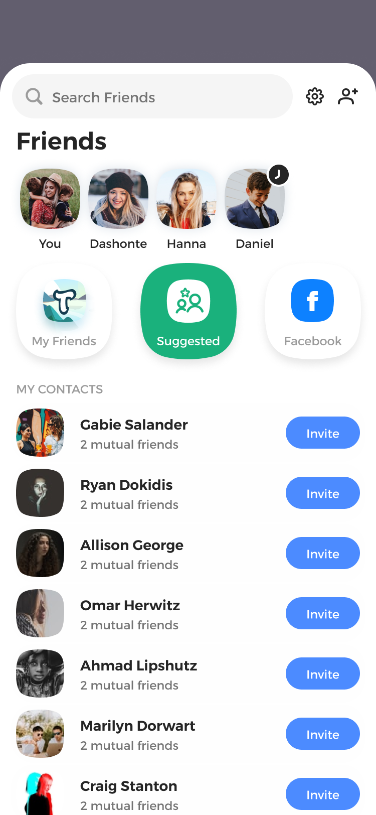 Adding new friends in the True app