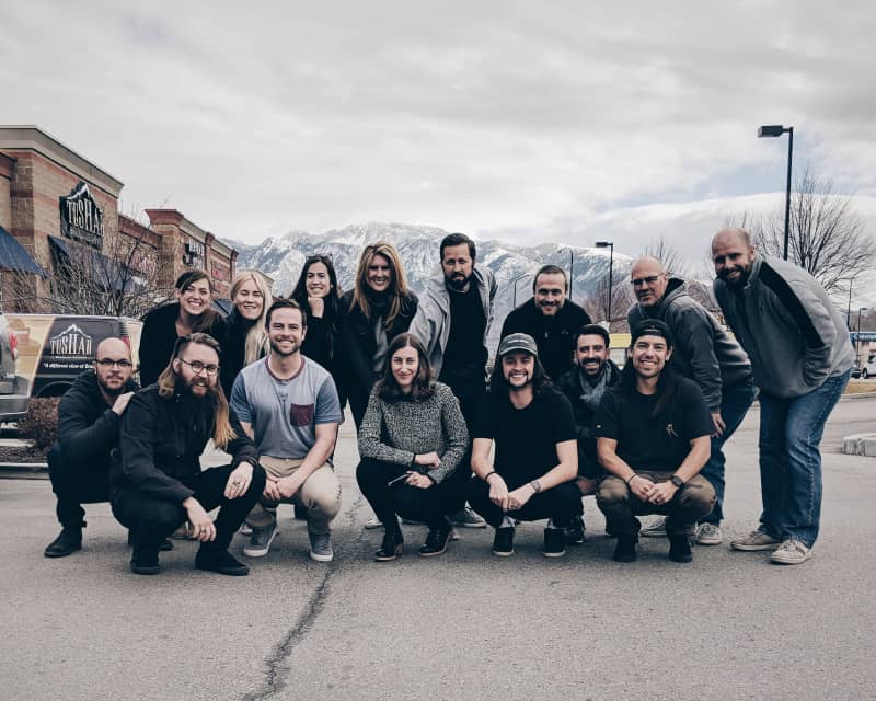 John Wayne Hill with ancestry design team in utah